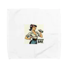 AMERICAN BARのアメコミ風バーテンダー Towel Handkerchief