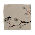 Art Experience Studio - Japanの鳥 水墨画 Bird Ink Painting Towel Handkerchief