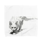 sperz shopの威嚇白猫 Towel Handkerchief