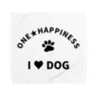 onehappinessのI LOVE DOG　ONEHAPPINESS タオルハンカチ