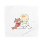 ぷいこのおみせのもちもちちゃんとくまちゃん。 Towel Handkerchief