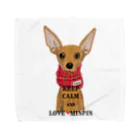 PiKOLLEのKEEP CALM and LOVE MINPIN タオルハンカチ