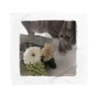 もち子roomの子猫とお花。 Towel Handkerchief