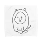 こけしちゃん倶楽部の座る猫、めめ Towel Handkerchief