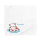 Haruna shopのしろねこ♡夏 summer Towel Handkerchief