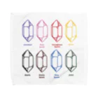 クリスタルポケットの鉱式-SQUARE.crystallogram5.3multi-quartz Towel Handkerchief