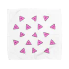 かんづめ亭のちらばりさんかく▲ぴんく Towel Handkerchief