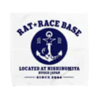 ＲＡＴ★ＲＡＣＥ（ラット★レース）　　ＫＵＲＡＫＵＥＮ（苦楽園）のＲＡＴ、★ＲＡＣＥ　ＢＡＳＥ　海 タオルハンカチ