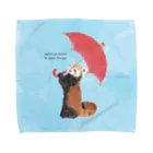 Zoo Keeperの雨のち晴れレッサーパンダ Towel Handkerchief