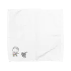 ふっくらボリサットの猫にちょっかいだす夫・サミ太郎 Towel Handkerchief