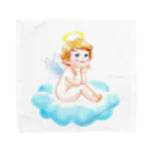 Angel channeling Art 天使のお部屋の夢見る子天使 タオルハンカチ