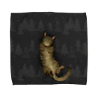 manaのいつでも「猫と」一緒/グレー Towel Handkerchief