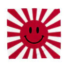 nya-sukeのRising sun (smile red) タオルハンカチ