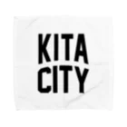 JIMOTO Wear Local Japanの北区 KITA CITY ロゴブラック タオルハンカチ