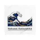 Uキヨエのロゴ入り北斎wave t [Hokusai Wave t with logo] Towel Handkerchief