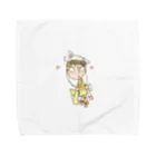 こわかわギャラリーの花うさぎ Towel Handkerchief