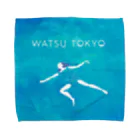 mya-mya=MIYA JUNKO's shop 02のWATSUさん／「WATSU TOKYO」ロゴ入り タオルハンカチ