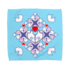 ERIKOERIN ART SHOPの「浪漫花」-ROMANKA-／タオルハンカチ（アクア） Towel Handkerchief