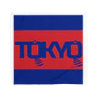 東京のサッカーサポの青赤 TOKYO Towel Handkerchief