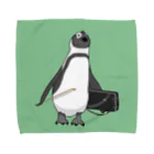 モユズの弓をしまい忘れたペンギン　みどり Towel Handkerchief