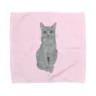 Coshi-Mild-Wildのロシアンブルー_4だぞッ😻 Towel Handkerchief