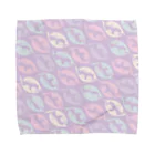紋様屋の猫魚鼠紋【紫】 Towel Handkerchief