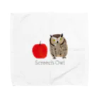CHUNのフクロウとリンゴ Towel Handkerchief