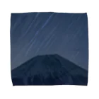 月と鼈の地球は回る　富士山と星 タオルハンカチ