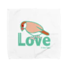 サトウユキエのシナモン文鳥・love Towel Handkerchief