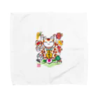 Torahamu39の縁起招き猫 Towel Handkerchief