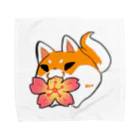 墨吉ぽち狐の桜もちぽ Towel Handkerchief