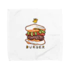 紅白饅頭の手デザイン・BURGER Towel Handkerchief