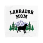 ハッピー・ラブラドールズのLabrador Mom （ブラックラブラドール） タオルハンカチ