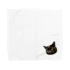 くろたんのべろしまい忘れ黒猫 Towel Handkerchief