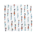 てら ねこグッズのI WISH I WERE A BIRD.白 Towel Handkerchief