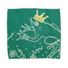 HK mr,s405 shopのクラウンかえるちゃん Towel Handkerchief