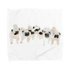 emi yamaguchi goods shopのpugs Towel Handkerchief