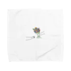 ズッキーニ。のズッキーニと花束 Towel Handkerchief