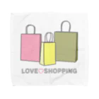 ヨープキャンが気になったの紙袋 LOVE SHOPPING Towel Handkerchief