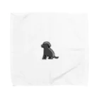 Ogata Dogs.の黒ラブ Retriever Towel Handkerchief