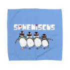 penguininkoのSpheniscusquartet blueversion② Towel Handkerchief