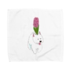 ときめきの源のウェスティーにヒヤシンス Towel Handkerchief