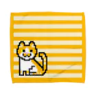 ねころぽん【ドット】のドット絵　茶白猫 Towel Handkerchief