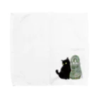 WAMI ARTの猫銅鐸 Towel Handkerchief