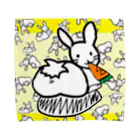 🤍一ノ瀬 彩 🐇⸒⸒ suzuri支店🤍のｶｵｽうさぎ:黄色(Ｌ用) Towel Handkerchief