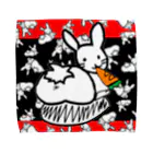 🤍一ノ瀬 彩 🐇⸒⸒ suzuri支店🤍のｶｵｽうさぎ:和風(Ｌ用) タオルハンカチ