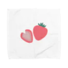 くまさき屋＊イラスト描いてますのハートに切ったいちご🍓 Towel Handkerchief