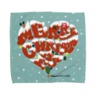 P-TOSHIのクリスマスハート Towel Handkerchief