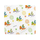 たづのレオパと柑橘類【斜めパターン】 Towel Handkerchief