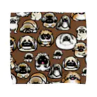 猫将軍の犬のおみせのさまざまなペキニーズのフォーンのタオルハンカチ Towel Handkerchief